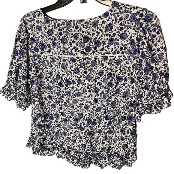 Lucky Brand Women’s Floral Boho V-neck Blouse - Picture 3 of 8
